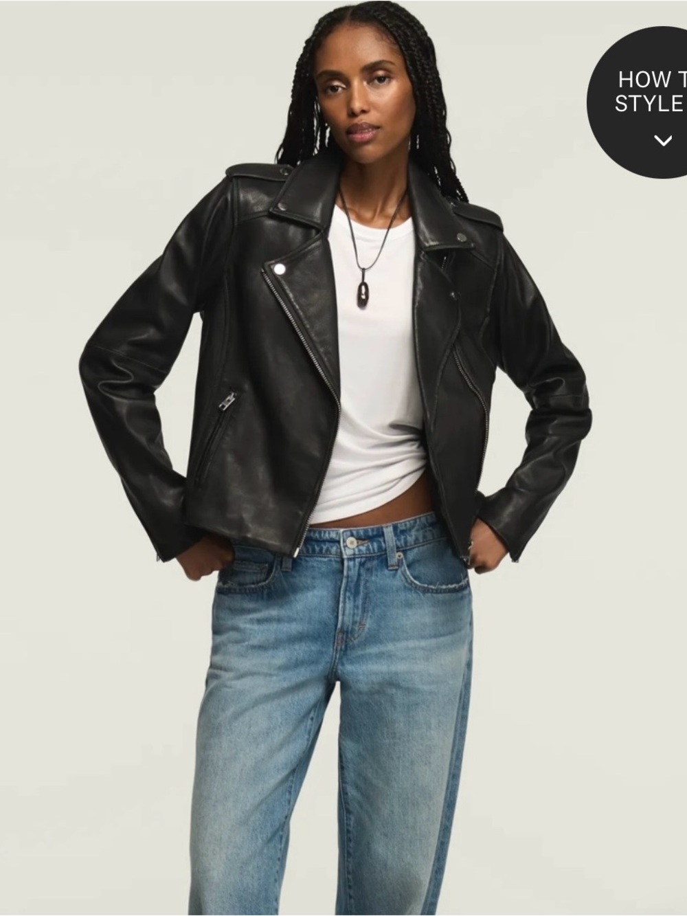 Lucky Brand Classic Black Leather Moto Jacket - Women